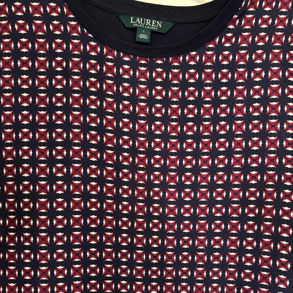 Like New Ralph Lauren Geometric Patterned Top Tee - image 5